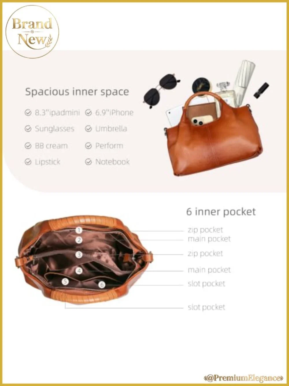 Genuine Leather Satchel Bag Crossbody Shoulder Hobo Purse Handbag